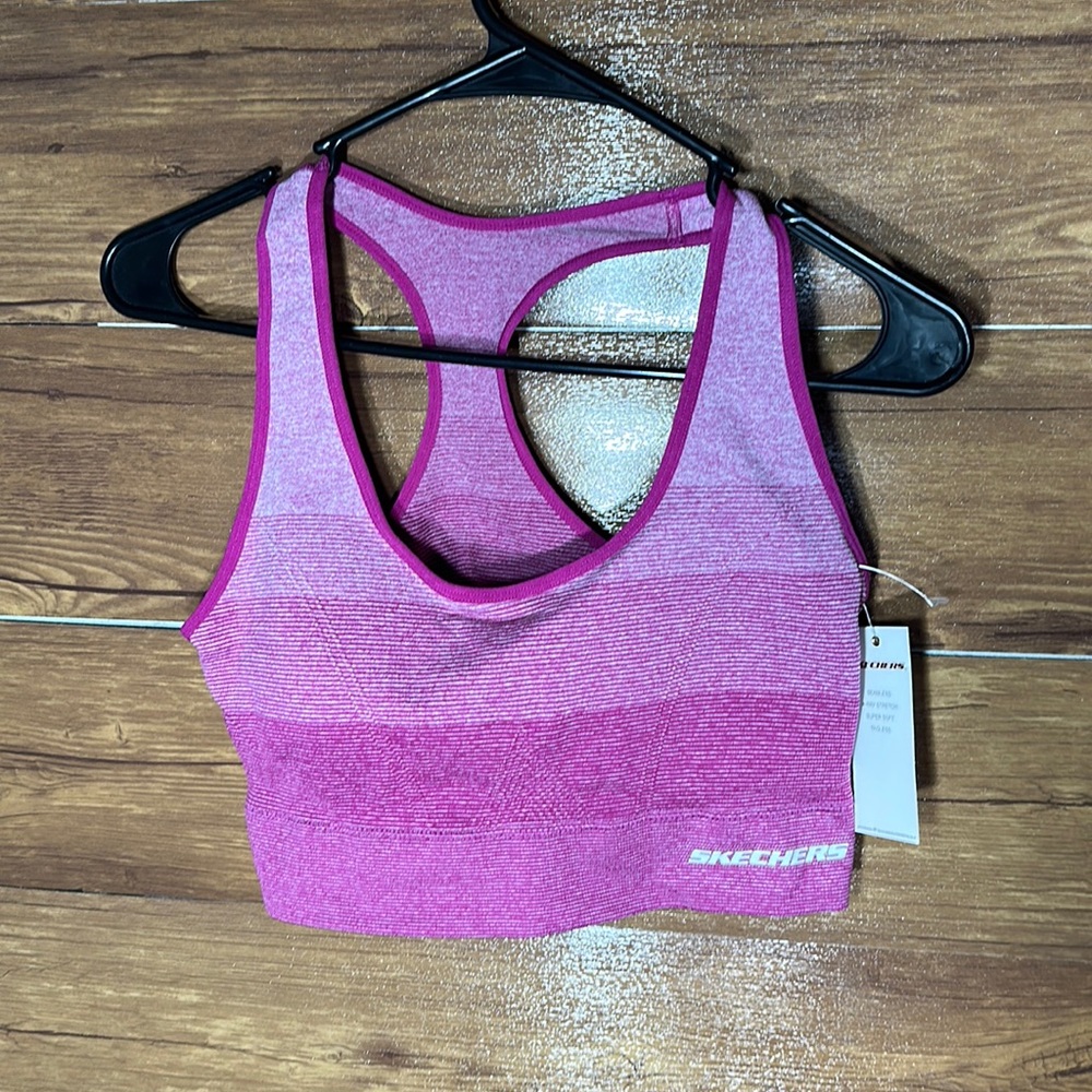 Skechers Hot purple Seamless 4-Way Stretch Super Soft Tagless Sports Bra Xl